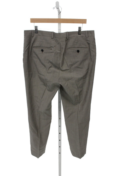Theory Mens Gray Wool Polyester Dress Pants Size 36