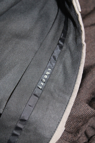 Theory Mens Gray Wool Polyester Dress Pants Size 36