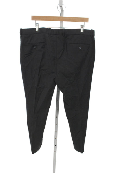 Theory Mens Black Wool Dress Pants Classic Button Size 36