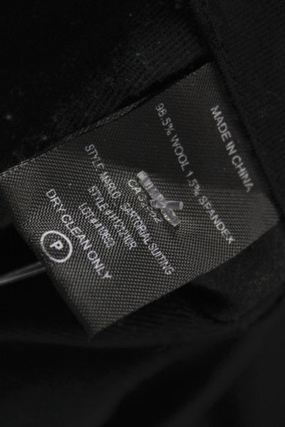 Theory Mens Black Wool Dress Pants Classic Button Size 36