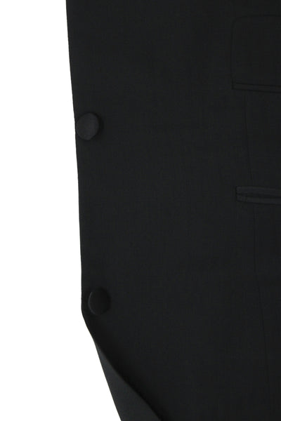 Rene Lezard Mens Tuxedo Jacket Black Striped 100% Wool Button Size 42