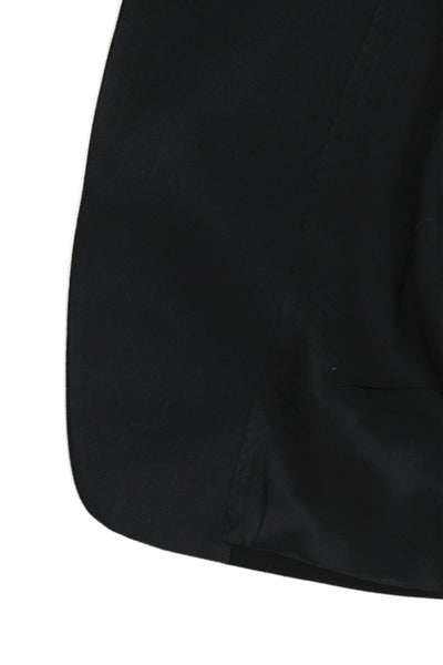 Giorgio Armani Mens Tuxedo Suit Jacket Black Wool Silk Button Collared Size 52