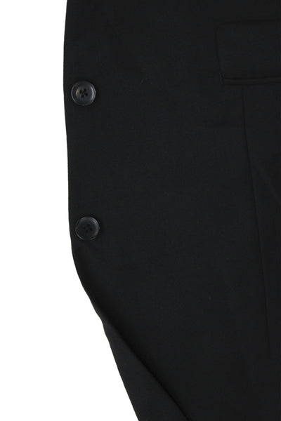 Theory Mens Black Wool Blazer Classic Button Collared Size 42