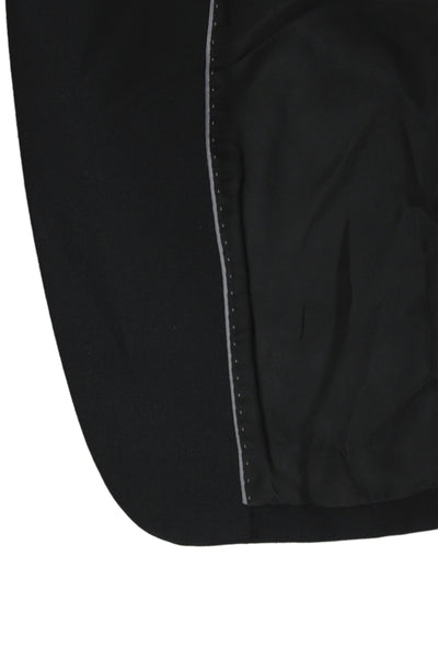 Theory Mens Black Wool Blazer Classic Button Collared Size 42