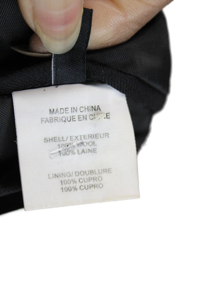 Theory Mens Black Wool Blazer Classic Button Collared Size 42