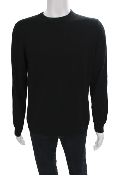 Theory Mens Black Cashmere Crew Neck Pullover Sweater Size L