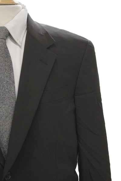 Prada Mens Black  Suit Jacket 96% Virgin Wool Collared Size 52