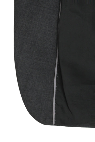 Theory Men Gray Wool Blend Suit Jacket Collared Button Long Sleeve Size 40