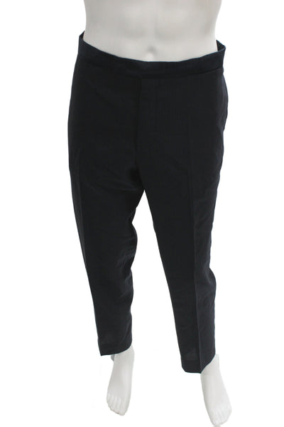 Prada Mens Dress Pants Black Wool Polyester Size 54