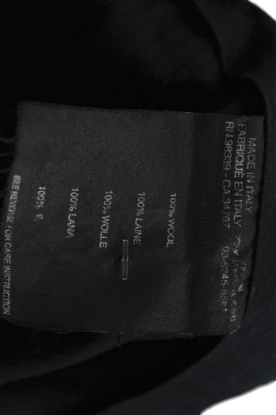 Prada Mens Dress Pants Black Wool Polyester Size 54
