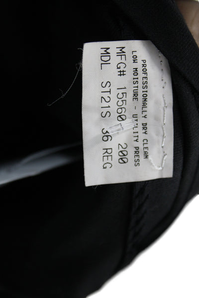 Theory Mens Dress Pants Dark Gray Cotton Polyester Button Size 36