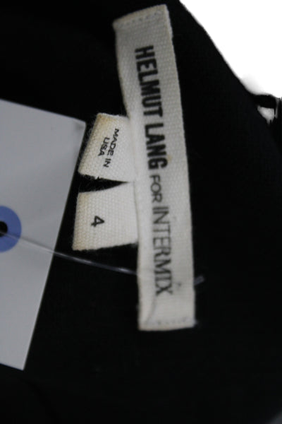 Helmut Lang For Intermix Womens Polyester Button Closure Black Size 4