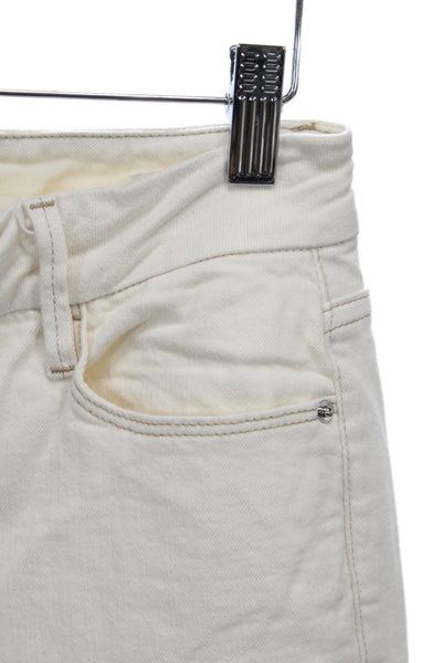 Frame Womens Cropped Straight White Jeans Size 26