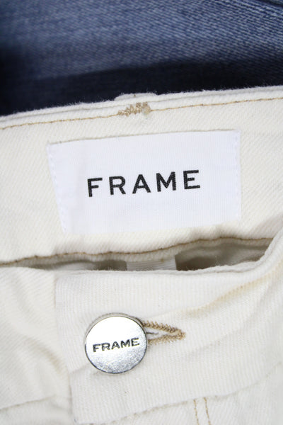Frame Womens Cropped Straight White Jeans Size 26
