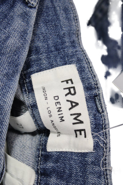 Frame Womens Blue Cropped Mid Rise Jeans Size 27