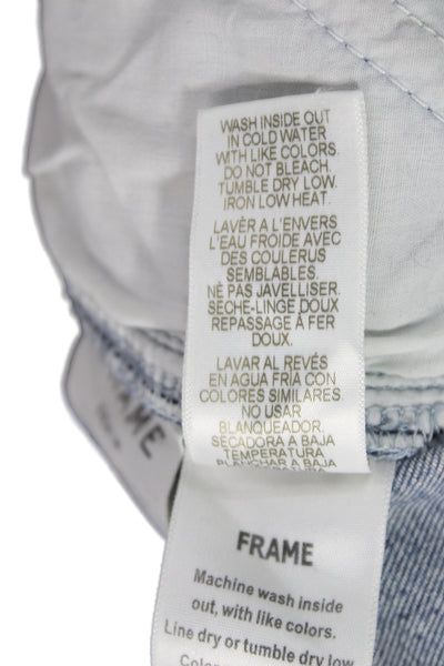 Frame Womens Blue Cropped Mid Rise Jeans Size 27