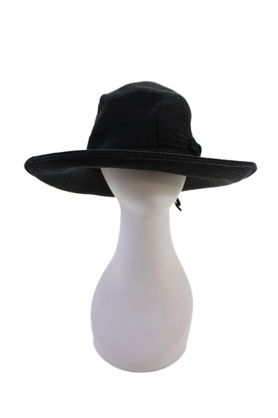Gottex Womens Straw Bow Sun Hat Black One Size