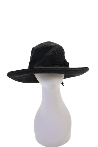 Gottex Womens Straw Bow Sun Hat Black One Size