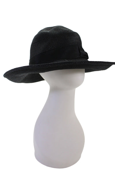 Gottex Womens Straw Bow Sun Hat Black One Size