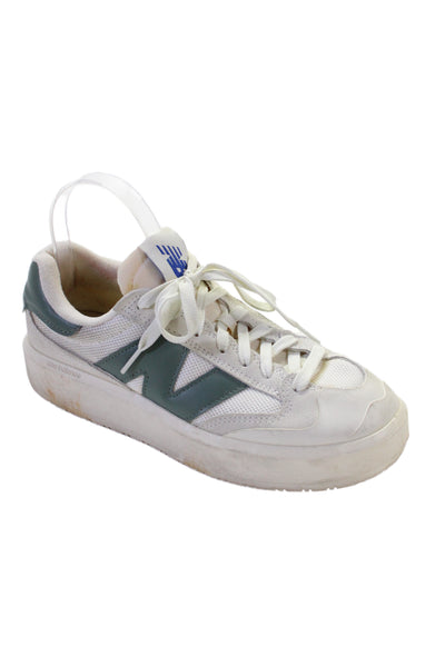 New Balance Women's Rubber Laced front Platform  Sneaker Green Size 7.5