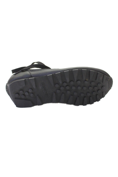 Reebok Women's Leather  Classic Renaissance sneakers Black Size 9.5