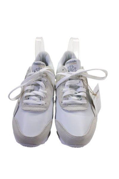 Reebok Womens Leather lace  Classic Nylon Sneakers White Size 9.5