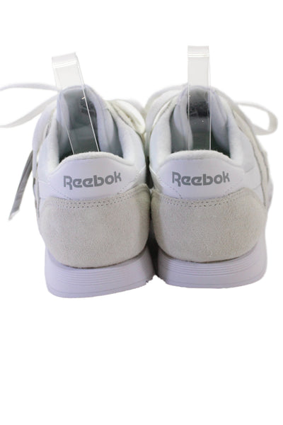 Reebok Womens Leather lace  Classic Nylon Sneakers White Size 9.5