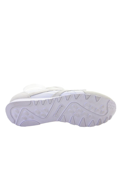 Reebok Womens Leather lace  Classic Nylon Sneakers White Size 9.5