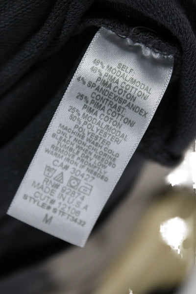 Splendid Women Full-zip Hoodie Dark Gray Drawstring Size M