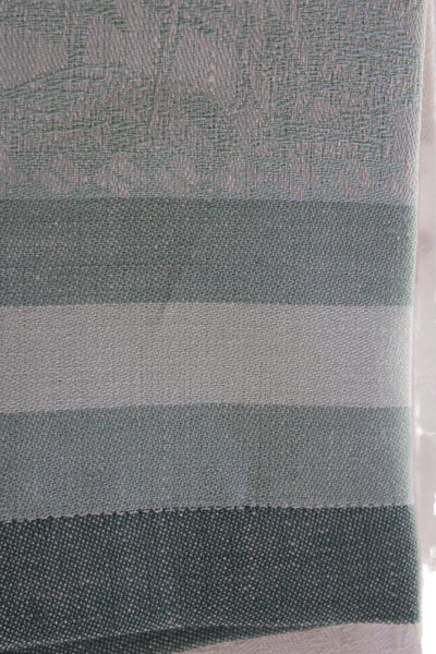 Le Jacquard Francais Unisex Adults Linen Floral Print Table Runner Green