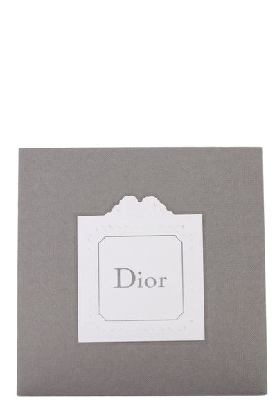 Christian Dior Womens Silver-Tone Logo Charm Red Enamel Detail Key Chain