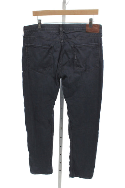 Paige Mens Straight Jeans Dark Blue 30in Inseam Size 33