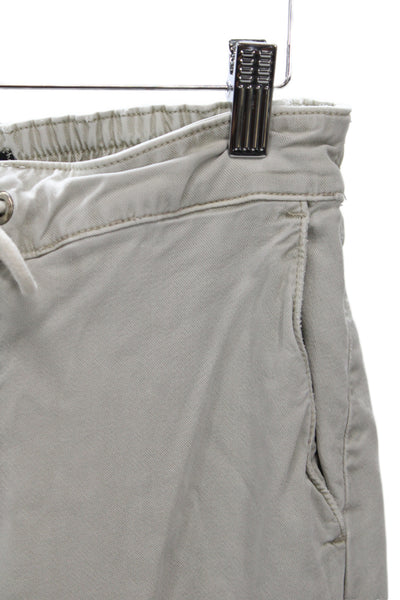 Paige Mens Jogger Pants Beige Drawstring 98% Lyocell Size 33