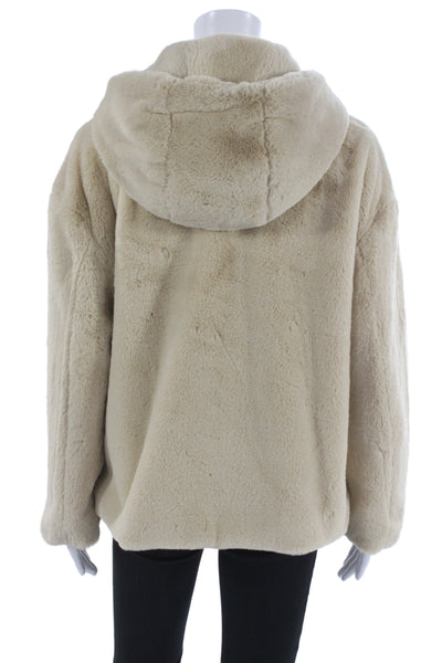 Zara Women Classic Beige Long Sleeve Jacket 100% Polyester Size XS