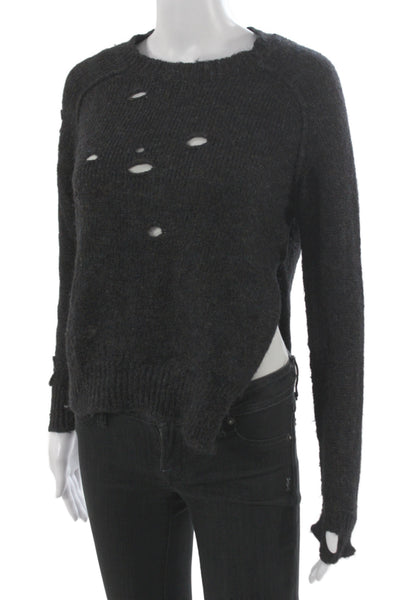 Isabel Marant Etoile Unisex Pullover Sweater Dark Gray Wool Size S