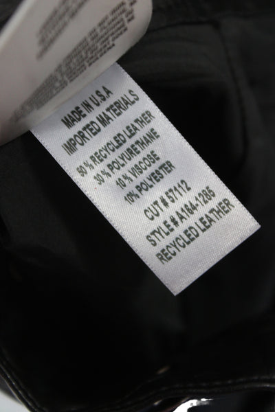 Agolde Unisex Cropped Biker Pants Black Button Size 26