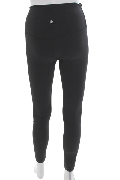 Lululemon Womens Ankle Leggings Black Nylon Solid Size 6