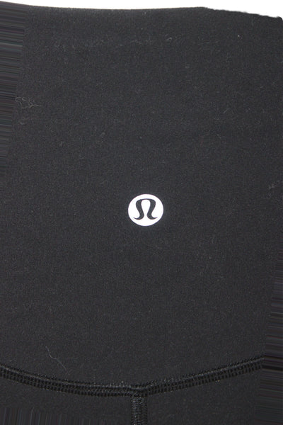 Lululemon Womens Ankle Leggings Black Nylon Solid Size 6
