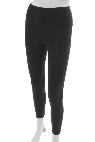 Lululemon Womens Black Ankle Leggings Nylon Solid Size 6