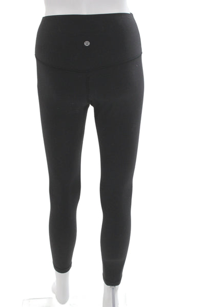 Lululemon Womens Black Ankle Leggings Nylon Solid Size 6
