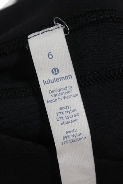 Lululemon x SoulCycle Womens Black Ankle Leggings Size 6