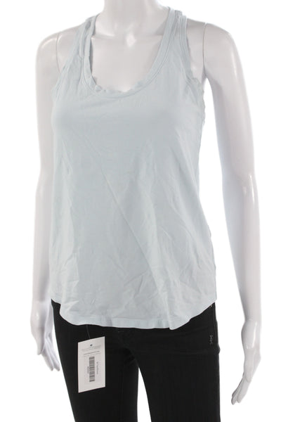 Lululemon Womens Basic Tank Light Blue Cotton Round Neck Sleeveless Size 4