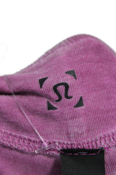 Lululemon Women Purple Basic T-Shirt Long Sleeve Crew Neck Size XS