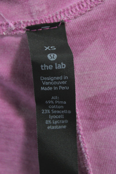 Lululemon Women Purple Basic T-Shirt Long Sleeve Crew Neck Size XS