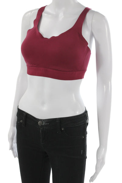 Lululemon Womens Red Scoop Neck Sleeveless Bra Size M