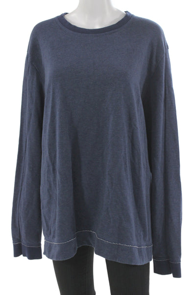 Nike Unisex Pullover Sweatshirts Dark Blue Crew Neck Long Sleeve Size L