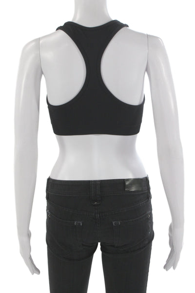 Alo Womens Black Square Neck Sleeveless Bra Solid Size XS
