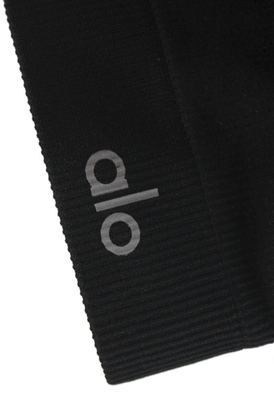 Alo Womens Black Square Neck Sleeveless Bra Solid Size XS
