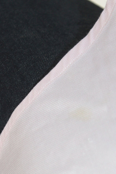 Robert Talbott Mens Point Collar Cotton Long Sleeve Solid Dress Shirt Size M
