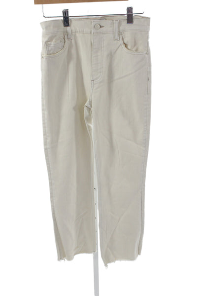 Pistola Women Beige Cropped Straight Jeans Size 26